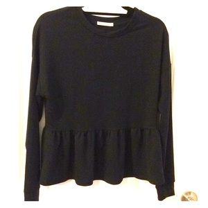 Black Peplum Top (NEVER WORN)